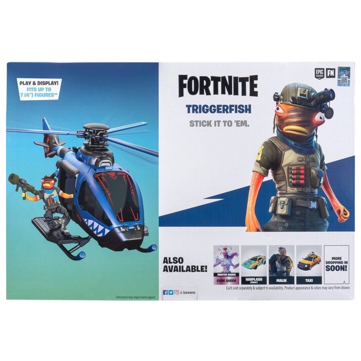 Véhicule The Choppa - FORTNITE - 50 cm - figurine Triggerfish incluse - lumières LED Véhicule The Choppa - FORTNITE - 50 cm - figurine Triggerfish incluse - lumières LED