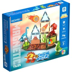 GEOMAG Magnetic Tiles Dino World - Jeu de construction magnétique - t