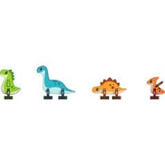 GEOMAG Magnetic Tiles Dino World - Jeu de construction magnétique - t