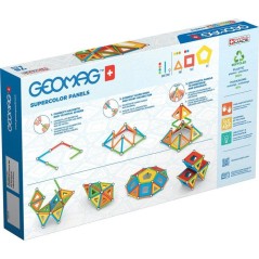 GEOMAG Supercolor Panels Recycled - Jeu de construction magnétique - plastique recyclé - 78 pièces - dès 3 ans
