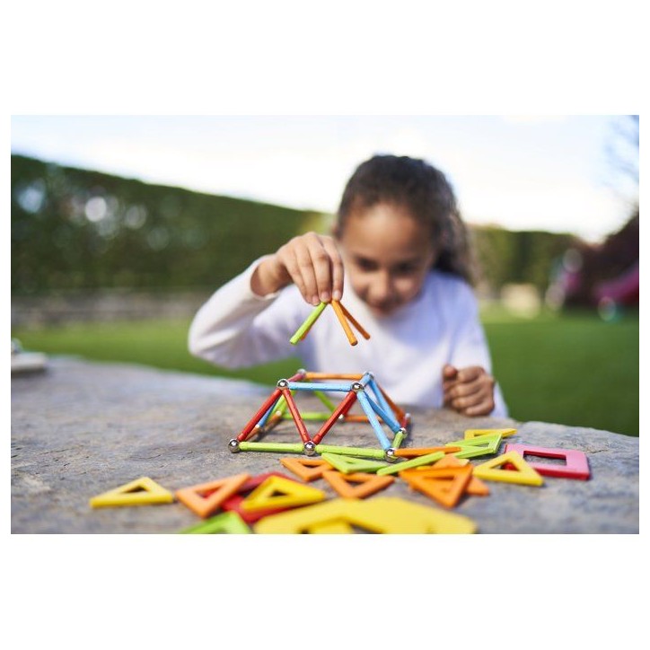 GEOMAG Supercolor Panels Recycled - Jeu de construction magnétique - plastique recyclé - 78 pièces - dès 3 ans