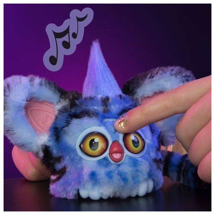 Furby Furblets Derpy le tigre, KPop Demon Hunters, mini peluche électronique de collection de 7,5 cm, pour enfant dès 6 ans