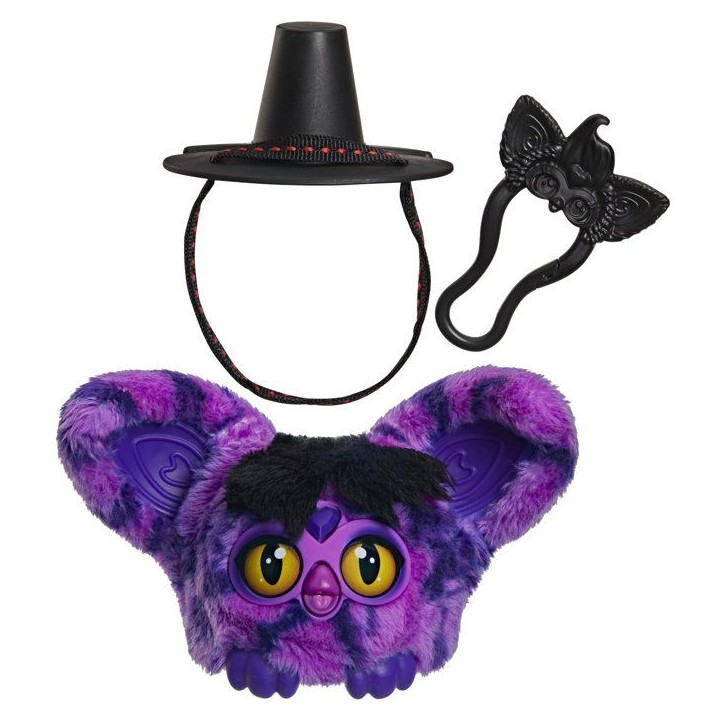Furby Furblets Démon Saja Boy, KPop Demon Hunters, mini peluche électronique de collection de 7,5 cm, pour enfant dès 6 ans