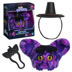 Furby Furblets Démon Saja Boy, KPop Demon Hunters, mini peluche électronique de collection de 7,5 cm, pour enfant dès 6 ans