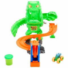 Coffret de jeu - HOT WHEELS Monster Trucks - Combat Monstrueux Mutant - Rhinomite 1/64 - Slime inclus - Dès 4 ans