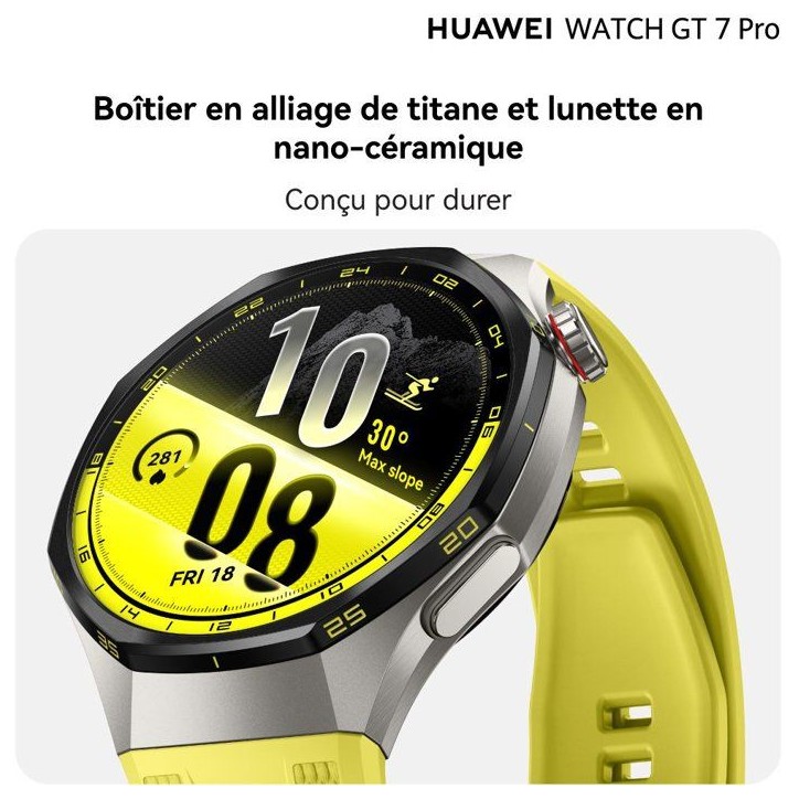 Montre connectée - Huawei - Watch GT 7 Pro - 46mm - Jaune Montre connectée - Huawei - Watch GT 7 Pro - 46mm - Jaune
