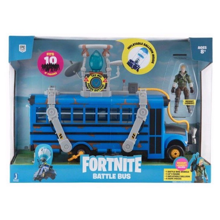 Véhicule Battle Bus - FORTNITE - lumières et sons - figurine Jonesy incluse