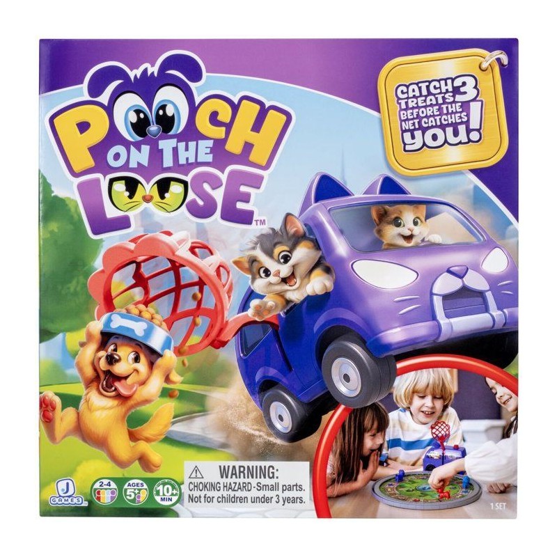 Toutou en cavale - Jeu de plateau - JAZWARES - chiots gourmands