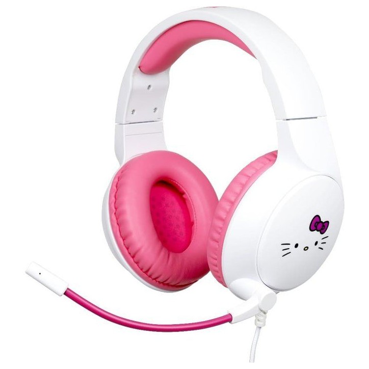 Casque gaming circum-aural - Filaire - Konix - PC, PS5, Switch 2 et Xbox - Hello Kitty - Microphone - Câble 1,5 m - Blanc et ro Casque gaming circum-aural - Filaire - Konix - PC, PS5, Switch 2 et Xbox - Hello Kitty - Microphone - Câble 1,5 m - Blanc et ro