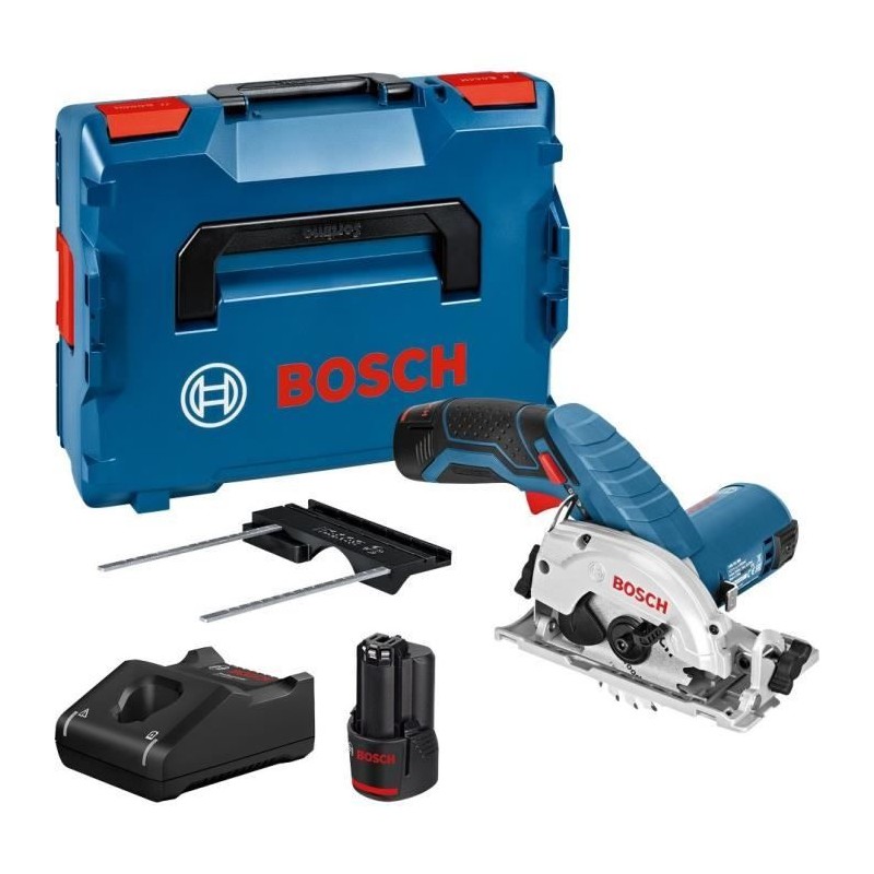 Scie circulaire Bosch Professional GKS 12V-26 + 2 batteries 3,0Ah + L-