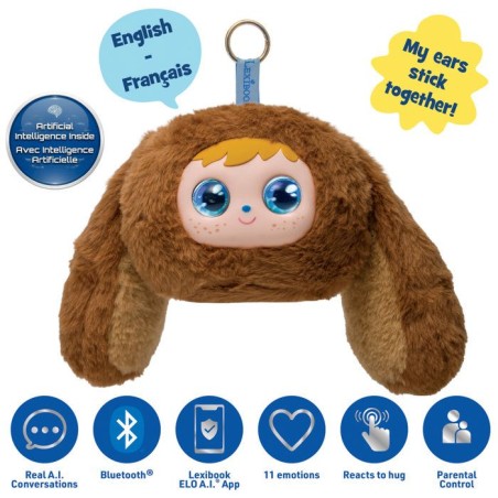 ELO-Coco® - Ma peluche parlante - Lexibook - Jouet connecté avec l'IA conversationnelle et interactive pour enfant