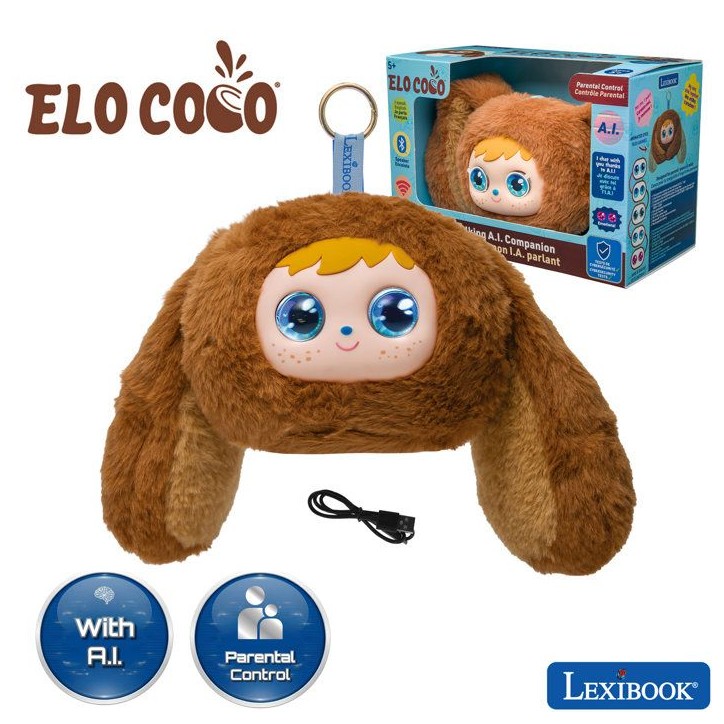 ELO-Coco® - Ma peluche parlante - Lexibook - Jouet connecté avec l'IA conversationnelle et interactive pour enfant ELO-Coco® - Ma peluche parlante - Lexibook - Jouet connecté avec l'IA conversationnelle et interactive pour enfant
