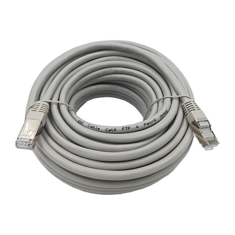 Câble RJ45 - LINEAIRE - PCC6FI - Cat.6 - Blindé - F/UTP - 15m