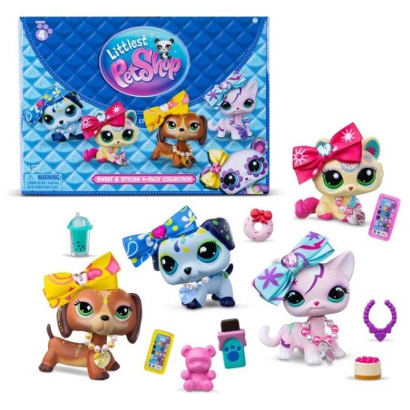 Coffret figurines - LITTLEST PET SHOP - Sweet & Stylish BF00747 - 4 fi