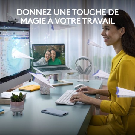 Clavier - Sans fil - Logitech - Signature Slim K950 - AZERTY - Blanc