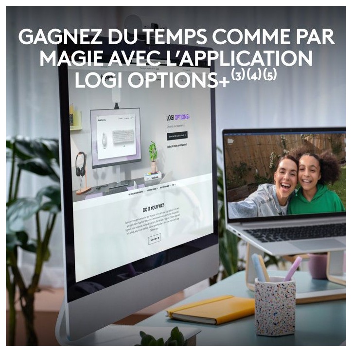 Clavier - Sans fil - Logitech - Signature Slim K950 - AZERTY - Blanc