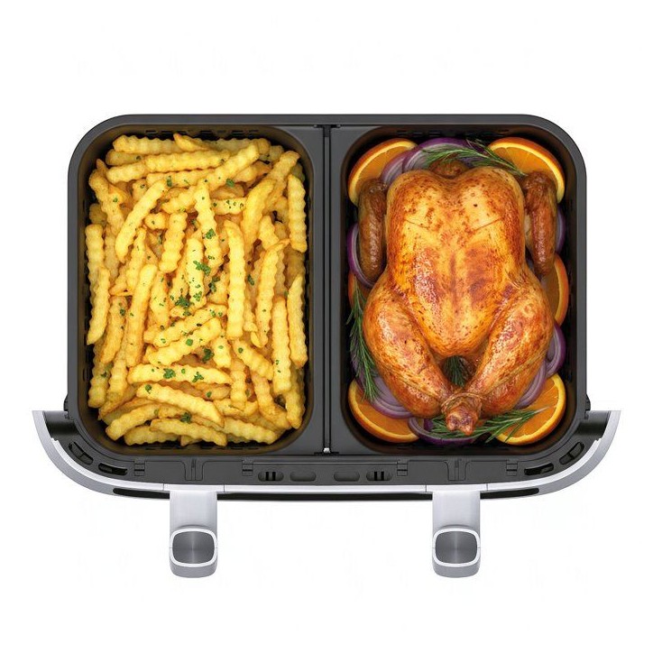 Air Fryer - MEDION - P25 XXL Flex M - Grande capacité 10,8 L - Séparateur - 3040 W - Finition Blanc Mat - 43 x 38,8 x 31,5 cm