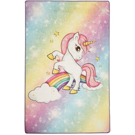 Tapis enfant Licorne 140 x 190 cm - Épaisseur : 10 mm - 700 g/m² - R