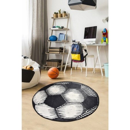 Tapis rond 140 cm - Chambre enfant - Polyester - 700 g/m² - Toucher doux et moelleux