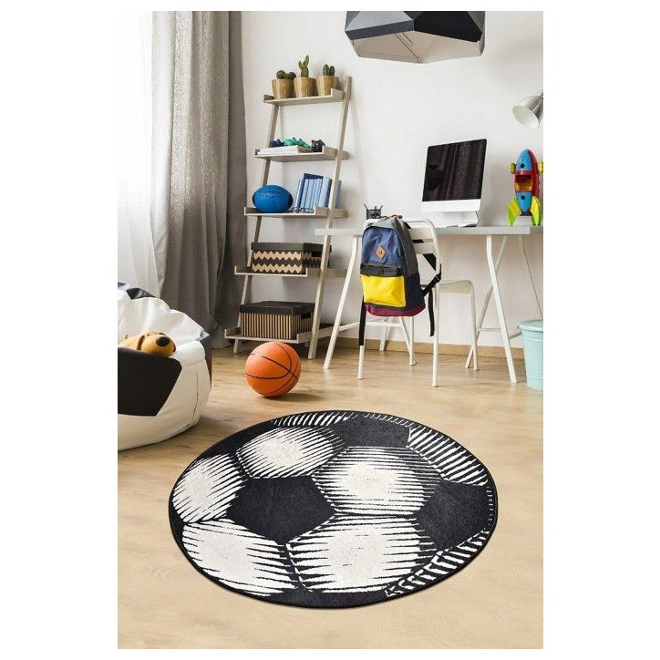 Tapis rond 140 cm - Chambre enfant - Polyester - 700 g/m² - Toucher doux et moelleux