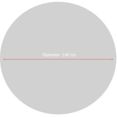 Tapis rond 140 cm - Chambre enfant - Polyester - 700 g/m² - Toucher d
