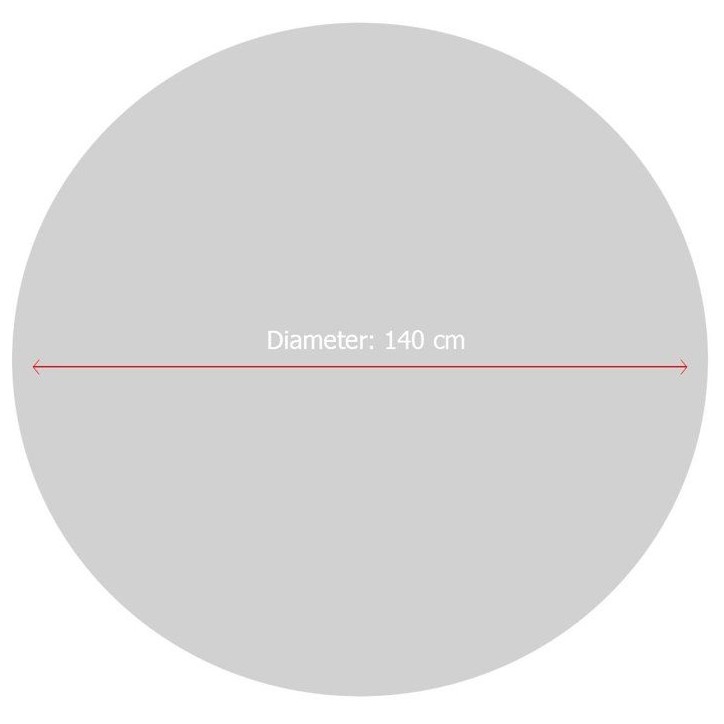 Tapis rond 140 cm - Chambre enfant - Polyester - 700 g/m² - Toucher doux et moelleux