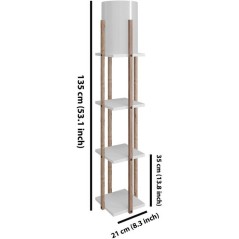 Lampadaire D BY M.RED White - Métal - Design moderne - intérieur