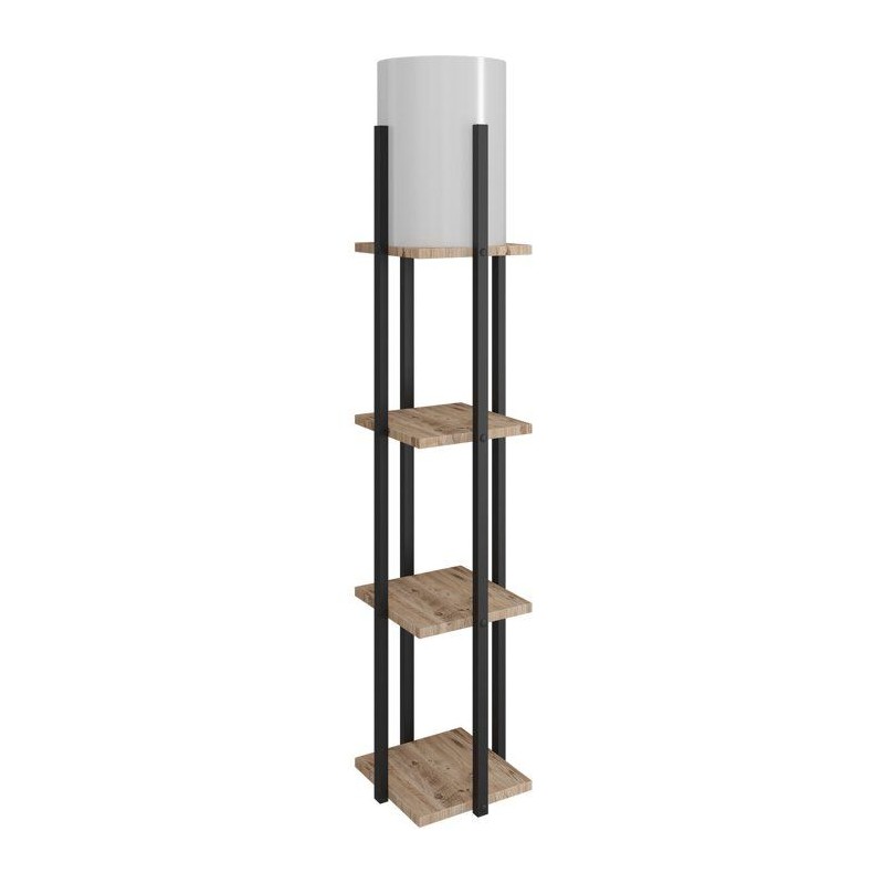 Lampadaire D BY M.RED Natural Black - MDF - Design contemporain - Ecla