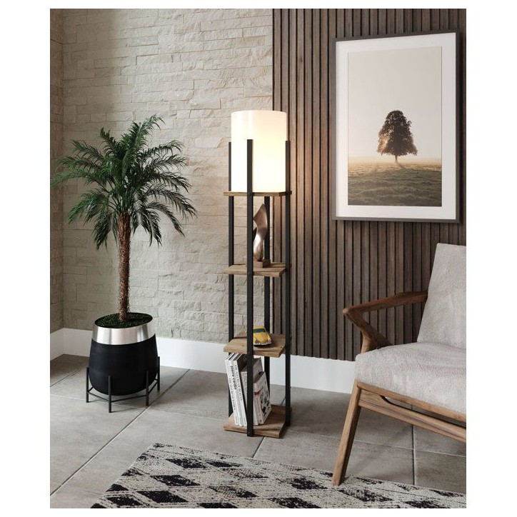 Lampadaire D BY M.RED Natural Black - MDF - Design contemporain - Eclairage Lampadaire D BY M.RED Natural Black - MDF - Design contemporain - Eclairage