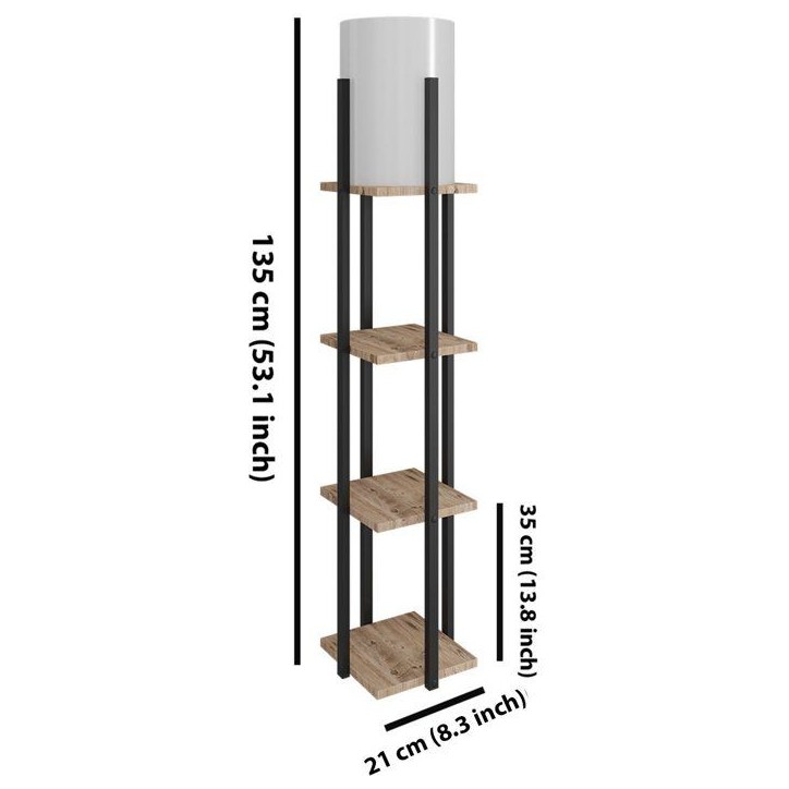 Lampadaire D BY M.RED Natural Black - MDF - Design contemporain - Eclairage Lampadaire D BY M.RED Natural Black - MDF - Design contemporain - Eclairage