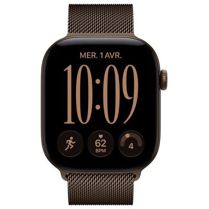 APPLE Watch Series 12 GPS + Cellular - 46mm - Boîtier Dark Bronze Aluminium - Bracelet Dark Bronze Milanese Loop - M/L APPLE Watch Series 12 GPS + Cellular - 46mm - Boîtier Dark Bronze Aluminium - Bracelet Dark Bronze Milanese Loop - M/L