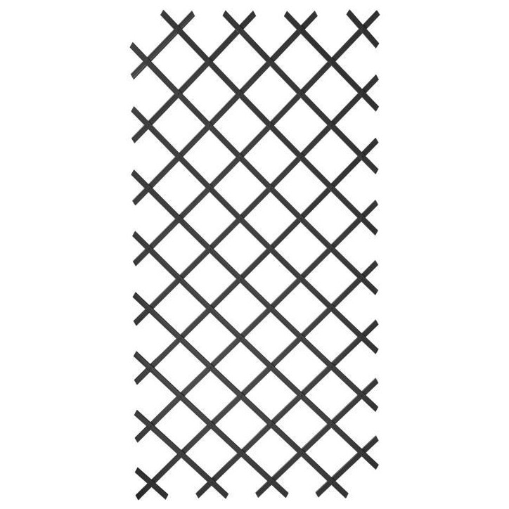 Treillis extensible - NATURE - En plastique Anthracite - 100 x 200 cm