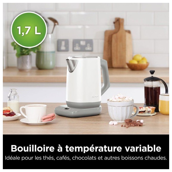 Bouilloire NINJA - 1,7L - Affichage LED - Contrôle de la température Blanche Bouilloire NINJA - 1,7L - Affichage LED - Contrôle de la température Blanche