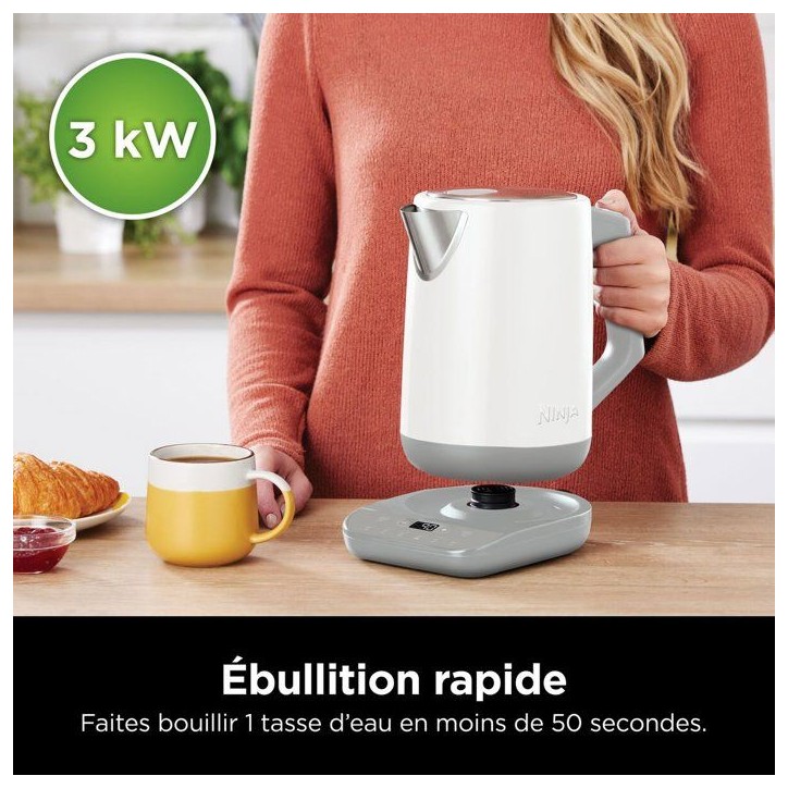 Bouilloire NINJA - 1,7L - Affichage LED - Contrôle de la température Blanche Bouilloire NINJA - 1,7L - Affichage LED - Contrôle de la température Blanche