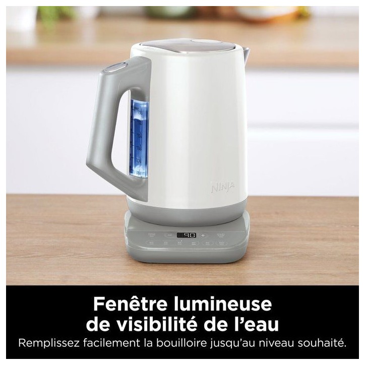 Bouilloire NINJA - 1,7L - Affichage LED - Contrôle de la température Blanche Bouilloire NINJA - 1,7L - Affichage LED - Contrôle de la température Blanche