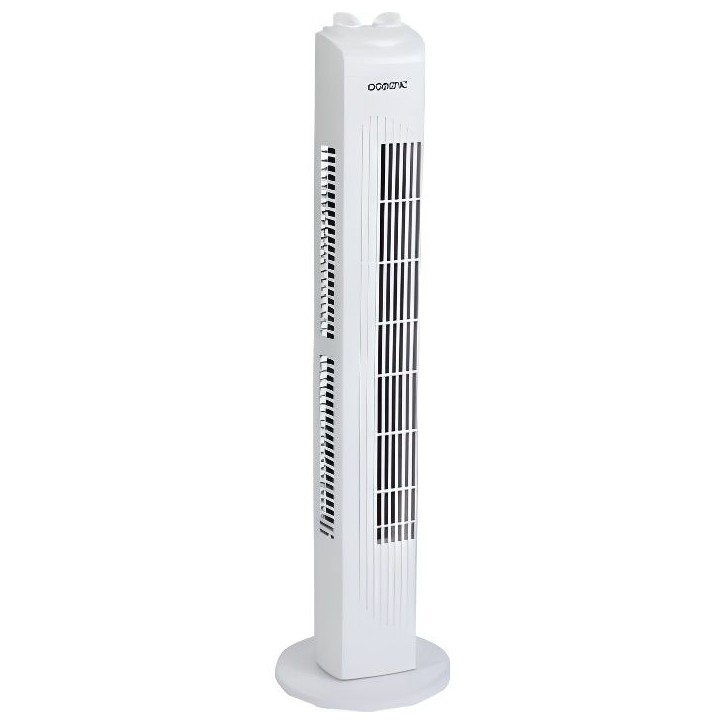 Ventilateur colonne OCEANIC - 40W - Hauteur 78 cm - 3 vitesses - Oscillant - Minuterie - Blanc