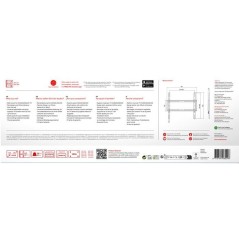 Support mural TV - SMART - WM2415 - Fixe - TV 32 à 70 pouces