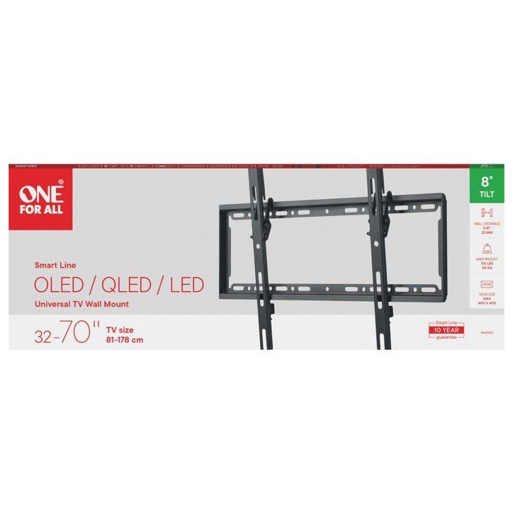 Support mural TV - SMART - WM2425 - Inclinable 8° - TV 32 à 70 pouces
