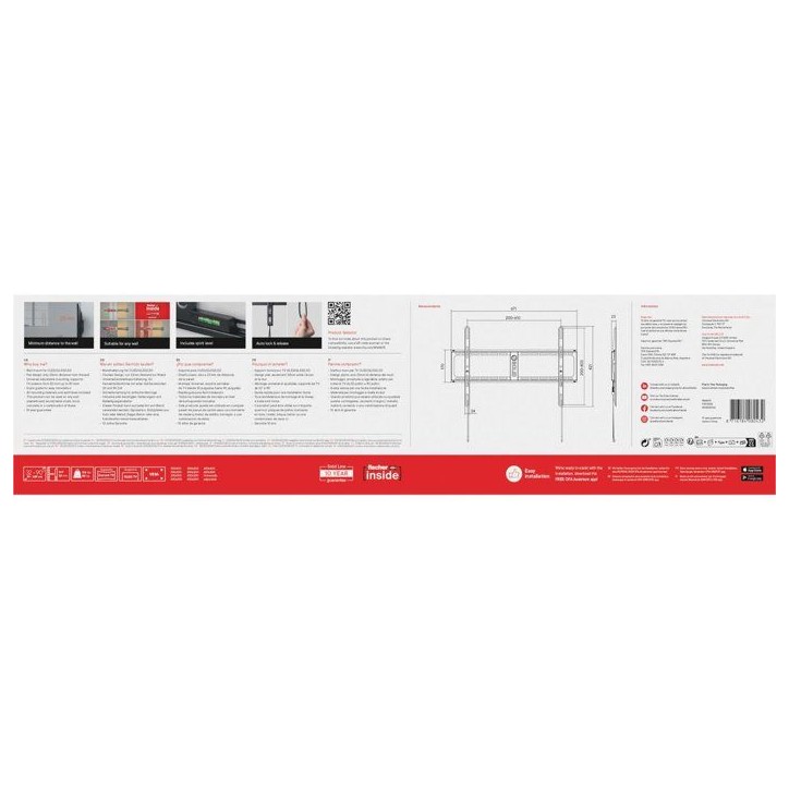 Support mural TV - SOLID - WM4615 - Fixe - Distance au mur 23 mm - TV 32 à 90 pouces