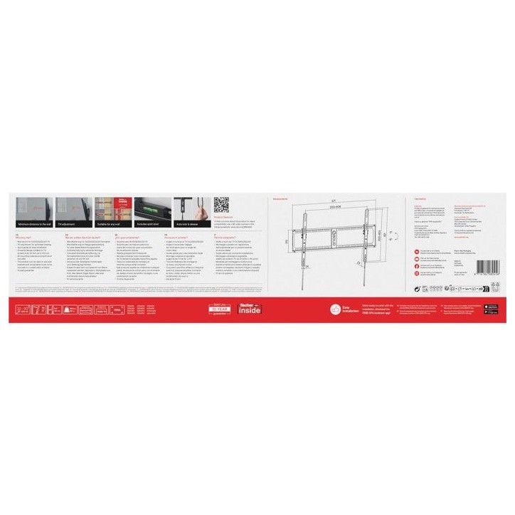 Support mural TV - SOLID - WM4625 - Inclinable 8° - TV 32 à 90 pouces