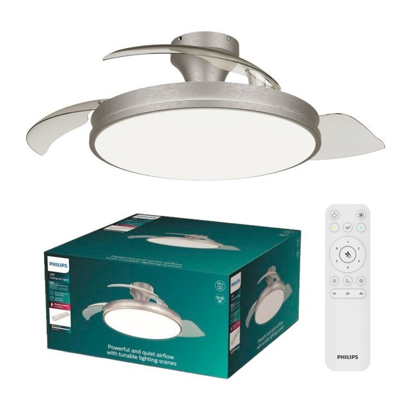 Ventilateur de plafond - Philips - Atlas - Pales rétractables - Diame