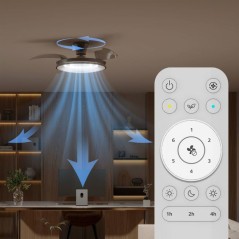 Ventilateur de plafond - Philips - Atlas - Pales rétractables - Diame