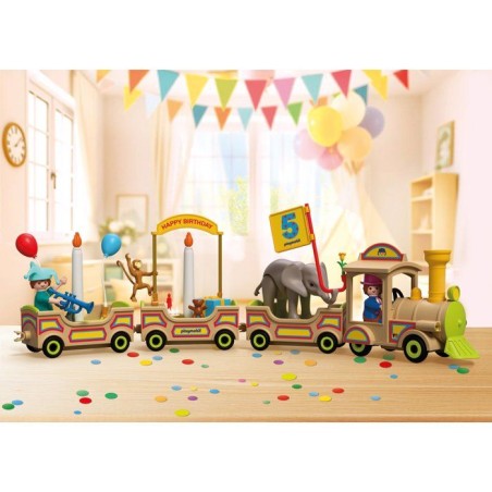 Le train d'anniversaire & bougies