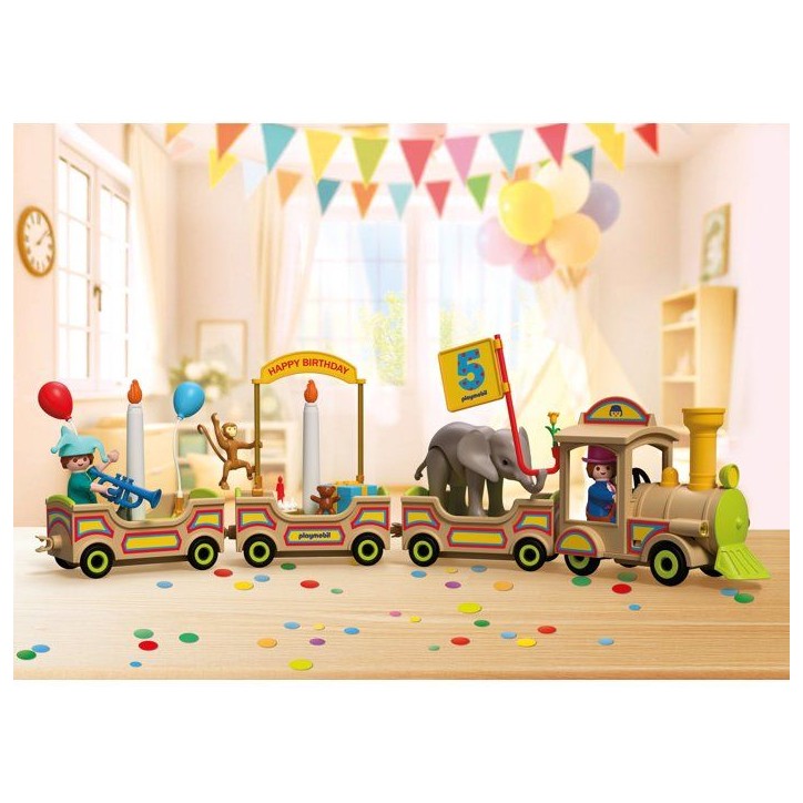 Le train d'anniversaire & bougies