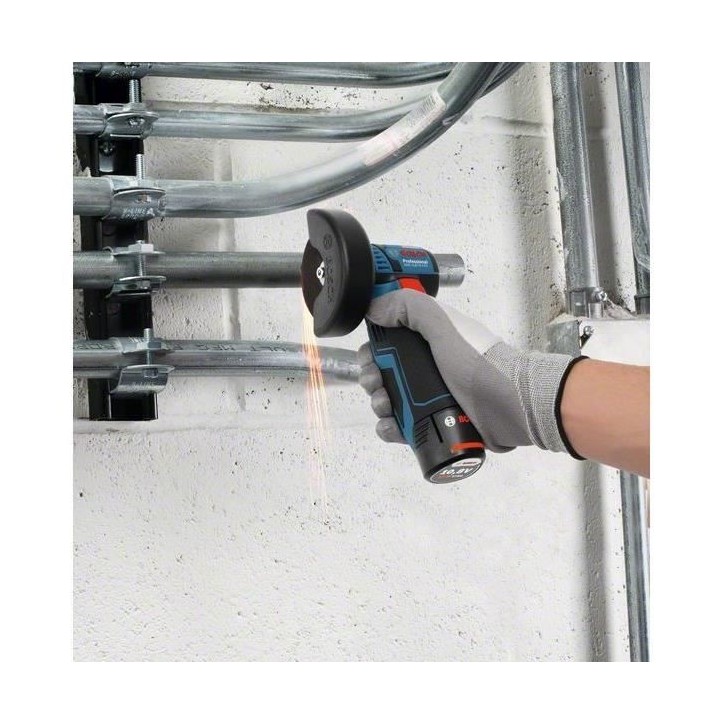 Meuleuse angulaire Bosch Professional GWS 12V-76 + 2 batteries 3,0Ah + L-BOXX 75mm de diametre - 06019F200B