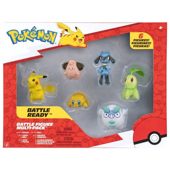 Coffret figurines Pokémon - POKEMON - Pack Combat 6 figurines - Pikachu et amis - 5 cm