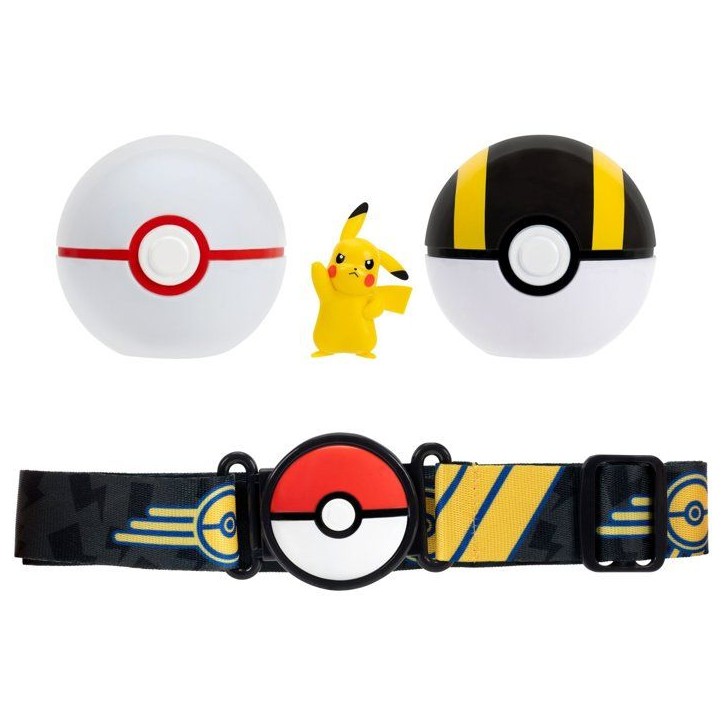 Ceinture Poké Ball - POKEMON - Clip'N Go Pikachu - 2 Poké Balls - figurine incluse