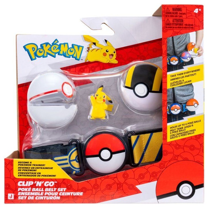 Ceinture Poké Ball - POKEMON - Clip'N Go Pikachu - 2 Poké Balls - figurine incluse
