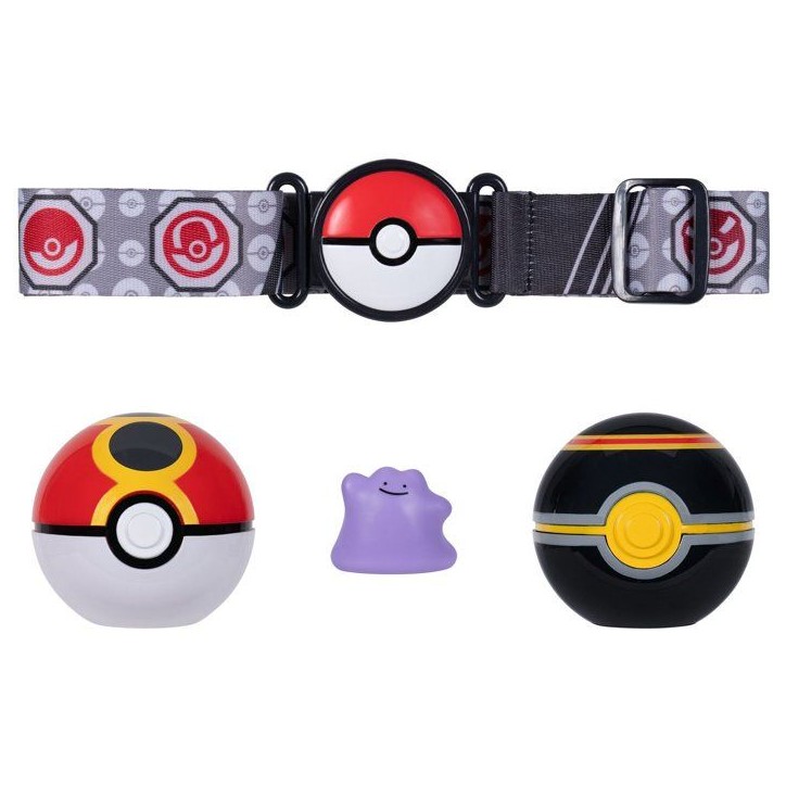 Ceinture Poké Ball - POKEMON - Clip'N Go Métamorph - 2 Poké Balls - figurine incluse