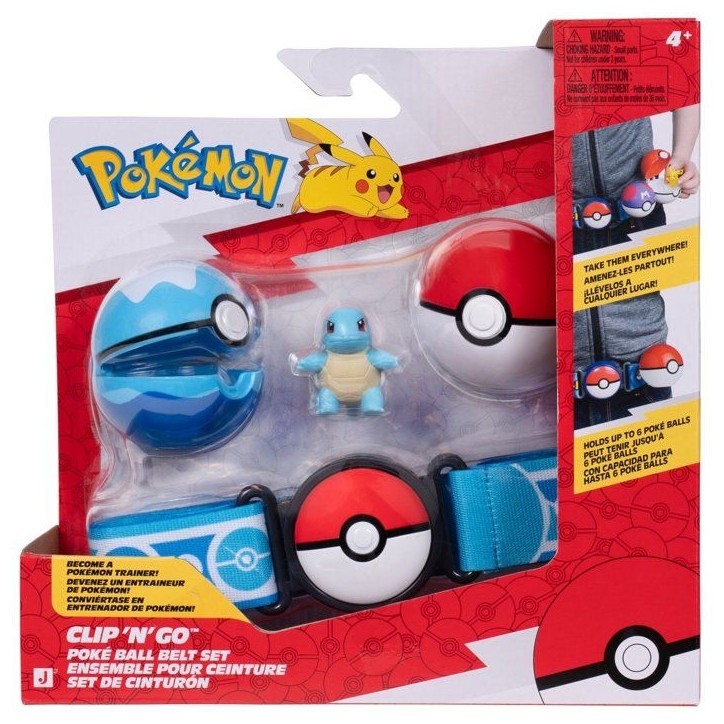 Ceinture Poké Ball - POKEMON - Clip'N Go Carapuce - 2 Poké Balls - figurine incluse